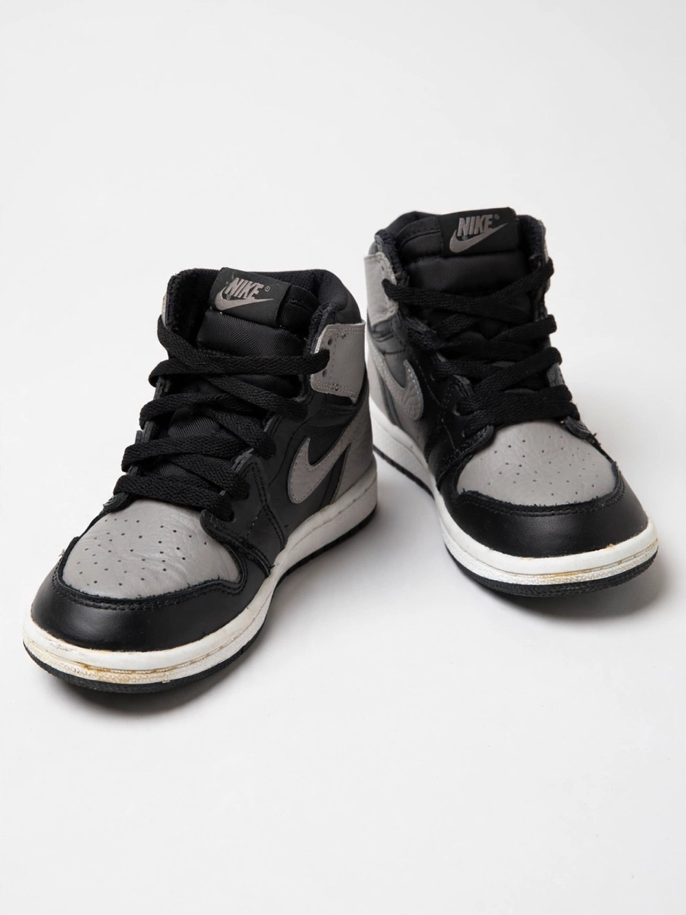 Nike Kids High-Top Sneakers in Black and Gray